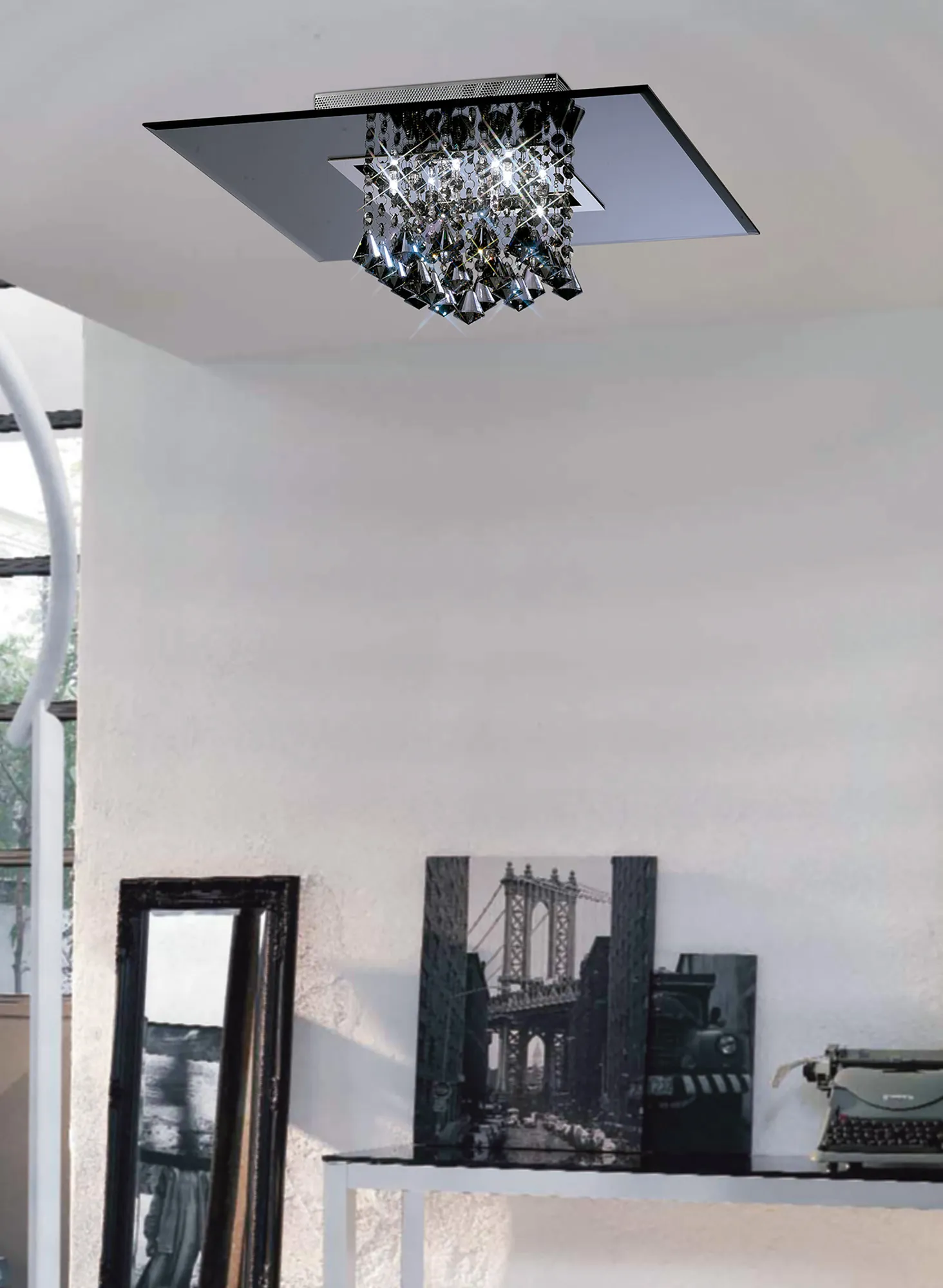 Starda Crystal Ceiling Lights Diyas Flush Crystal Fittings